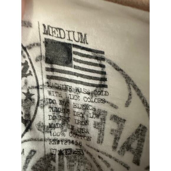 AFFLICTION Old Crow American Customs 3/4 Sleeve Tee Women’s Sz Medium Y2K - NWT - Picture 2 of 3